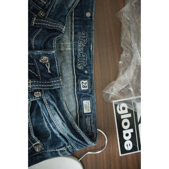 Miss Me Low Rise Boot Cut Denim Jeans 28W JP5327B - Picture 5 of 7